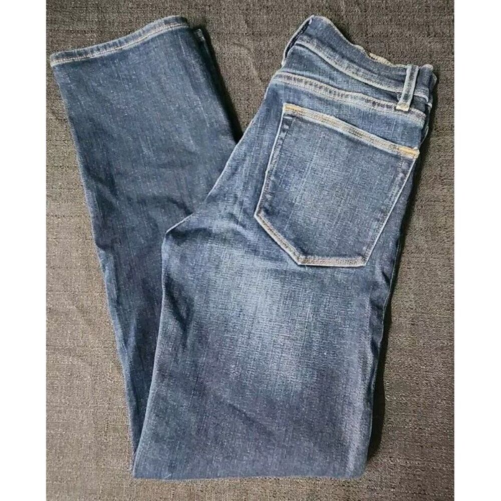 Frame Jeans Women's 25 Le High‎ Straight Leg Cropped Dark Blue Stretch Denim EUC - Picture 1 of 11